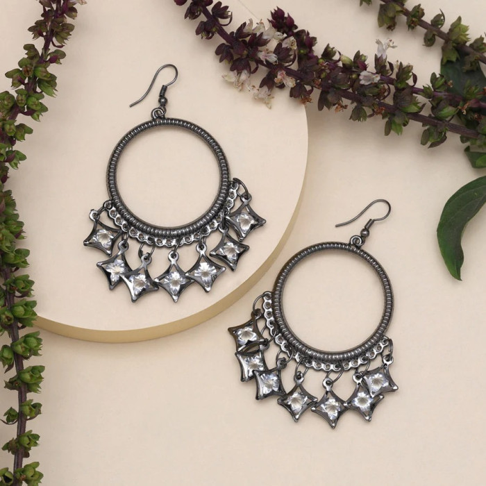 Black Color Fashion Earrings 