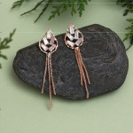 Rose Gold Color Fashion Earrings