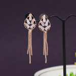 Rose Gold Color Fashion Earrings