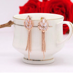 Rose Gold Color Fashion Earrings