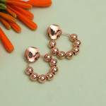 Rose Gold Color Fashion Earrings