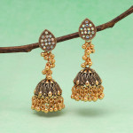 Gold Color Oxidised Earrings