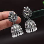 Silver Color Oxidised Earrings