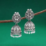 Silver Color Oxidised Earrings