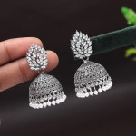 Silver Color Oxidised Earrings