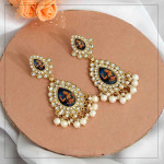 Multi Color Kundan Kundan Earrings 