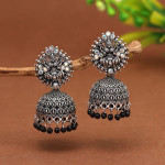 Black Color Goddess Lakshmi Mint Meena Earrings