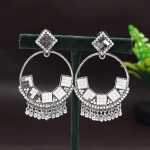 Silver Color Oxidised Earrings