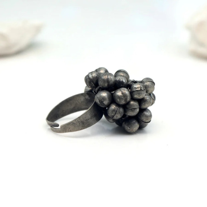 Silver Color Oxidised Ring